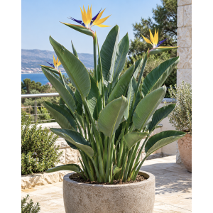 Strelícia kráľovská (Strelitzia Reginae) ´MANDELA´S GOLD´ - výška 20-40 cm, kont. C3L